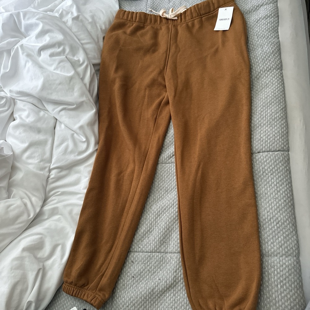 Large Forever 21 tan joggers